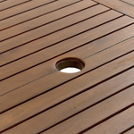 Ausziehbarer Gartentisch AMANTEA 160/220 cm 90 cm Akazienholz Dunkelbraun