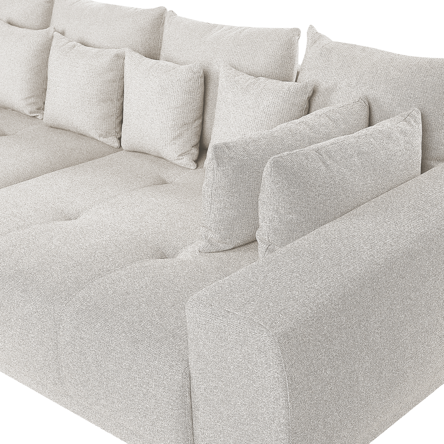 Wohnlandschaft beige 4-Sitzer TORPO