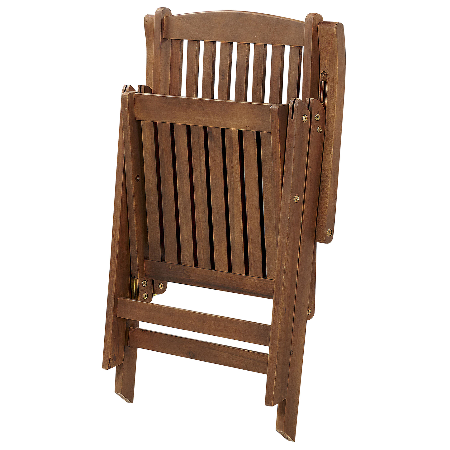 Bistro Set klappbar AMANTEA Holz Dunkelbraun