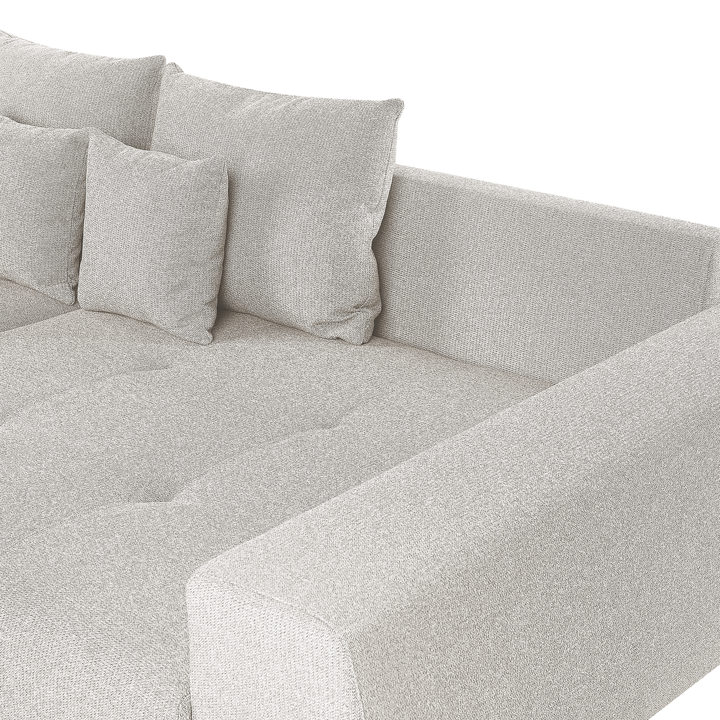 Wohnlandschaft beige 4-Sitzer TORPO