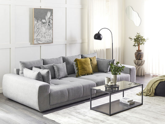 Wohnlandschaft grau 4-Sitzer TORPO