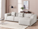 3-Sitzer Ecksofa hellbeige linksseitig DOLVA