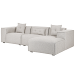 3-Sitzer Ecksofa hellbeige linksseitig DOLVA
