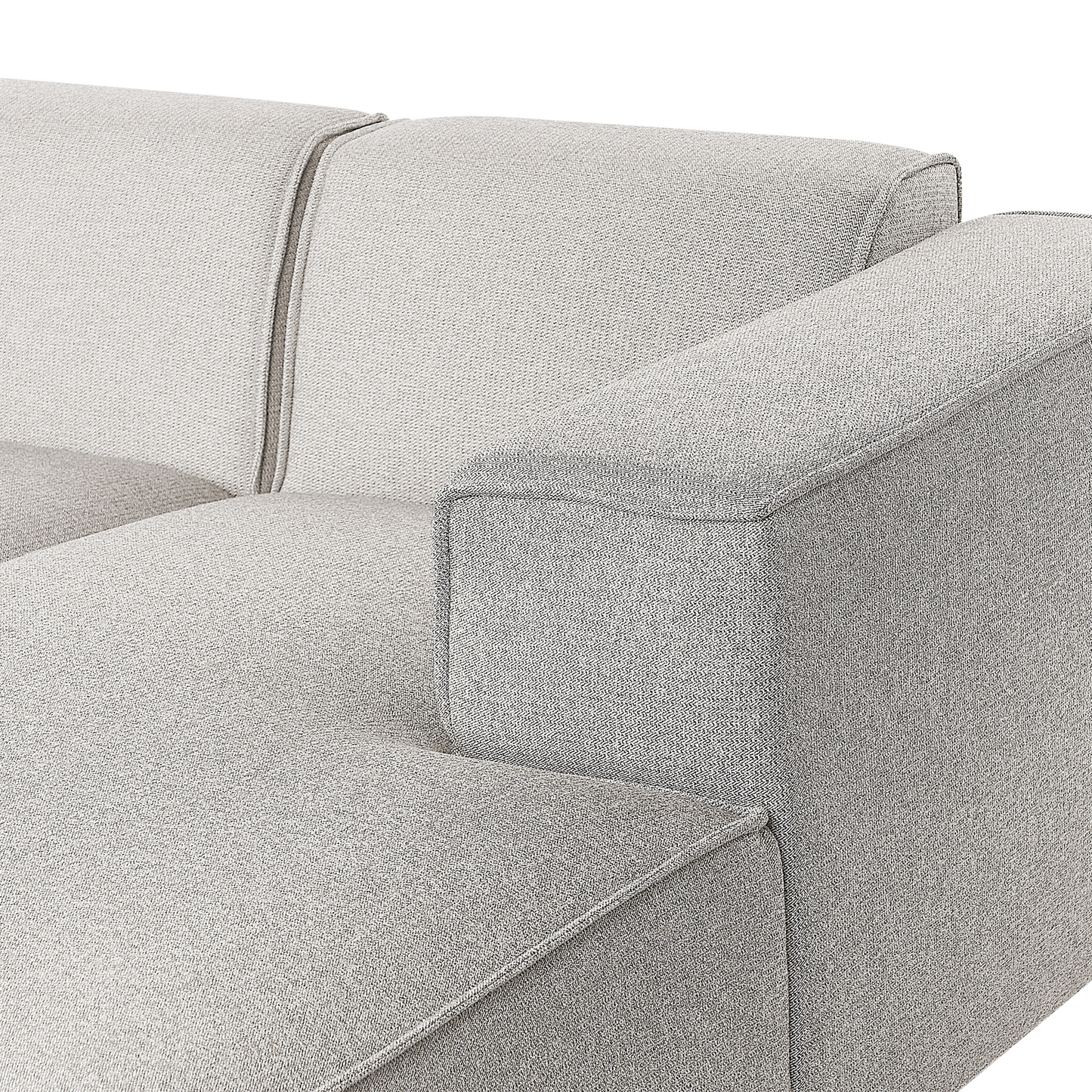 3-Sitzer Ecksofa hellbeige linksseitig DOLVA