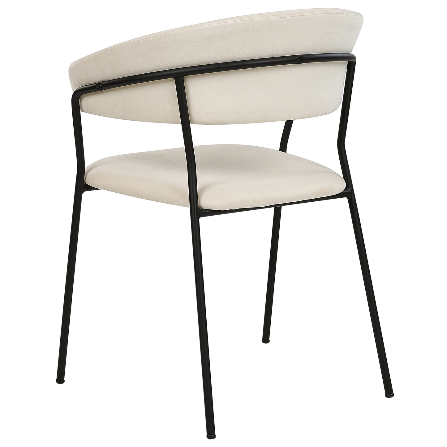 Esszimmerstuhl 2er Set MARIPOSA Samtstoff Creme