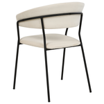 Esszimmerstuhl 2er Set MARIPOSA Samtstoff Creme