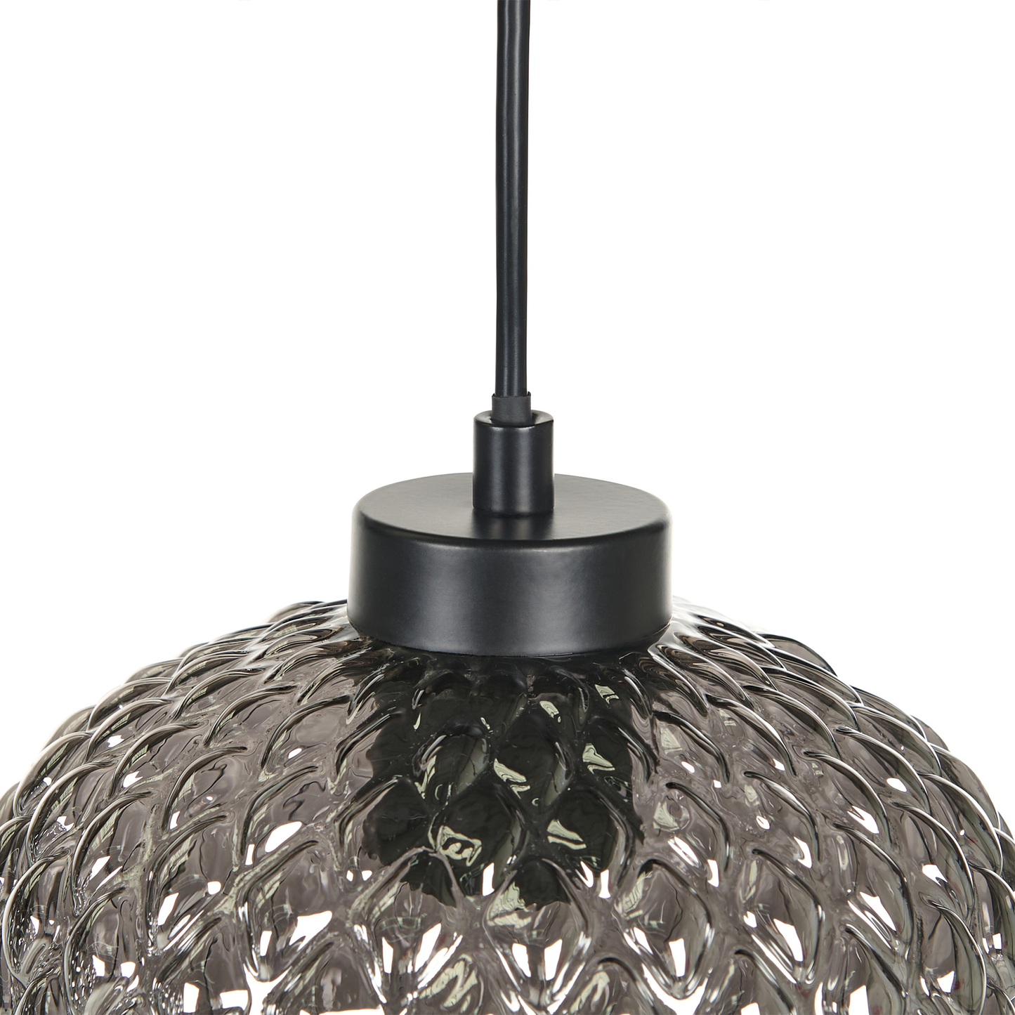 Hängelampe Rauchglas grau 3-flammig Kegelform SHERRY