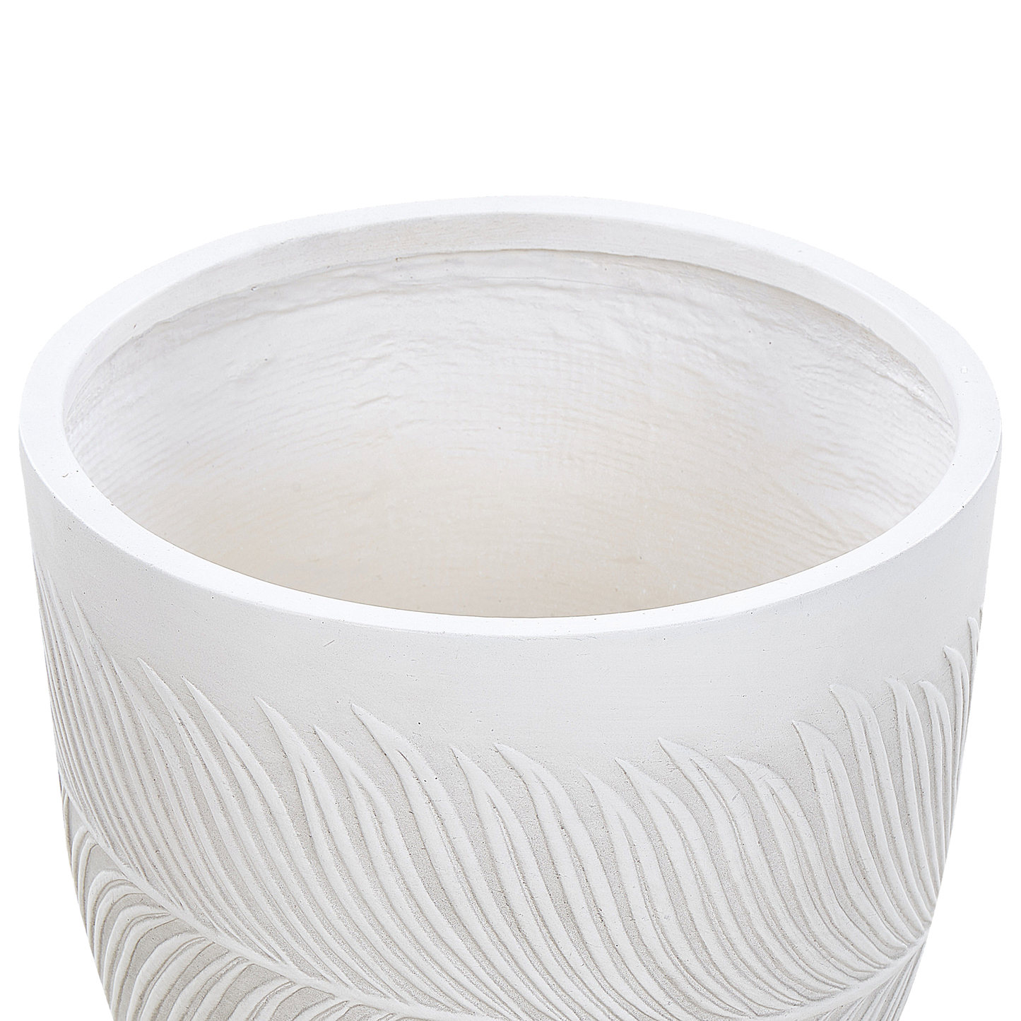 Blumenkübel FTERO Keramik 42 cm Cremeweiss