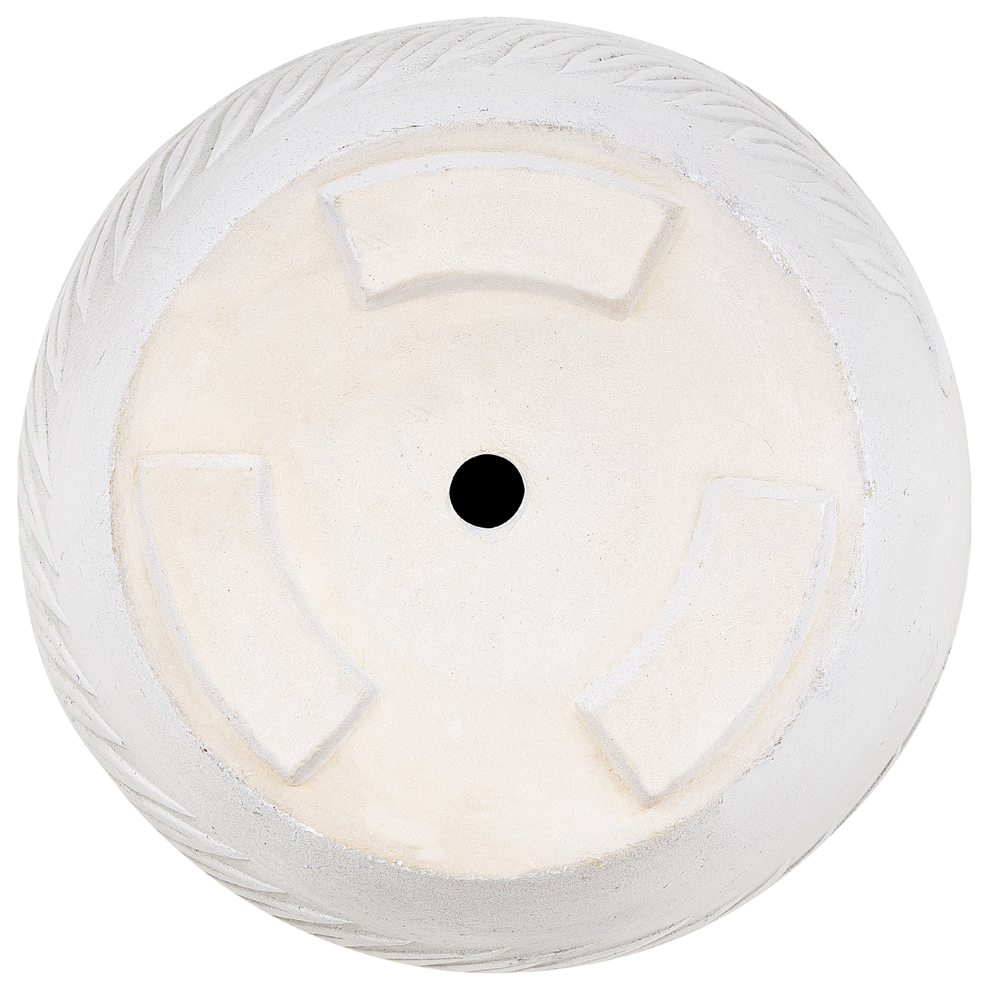 Blumenkübel FTERO Keramik 42 cm Cremeweiss