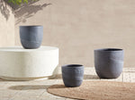 Blumenkübel FTERO Keramik 28 cm Grau