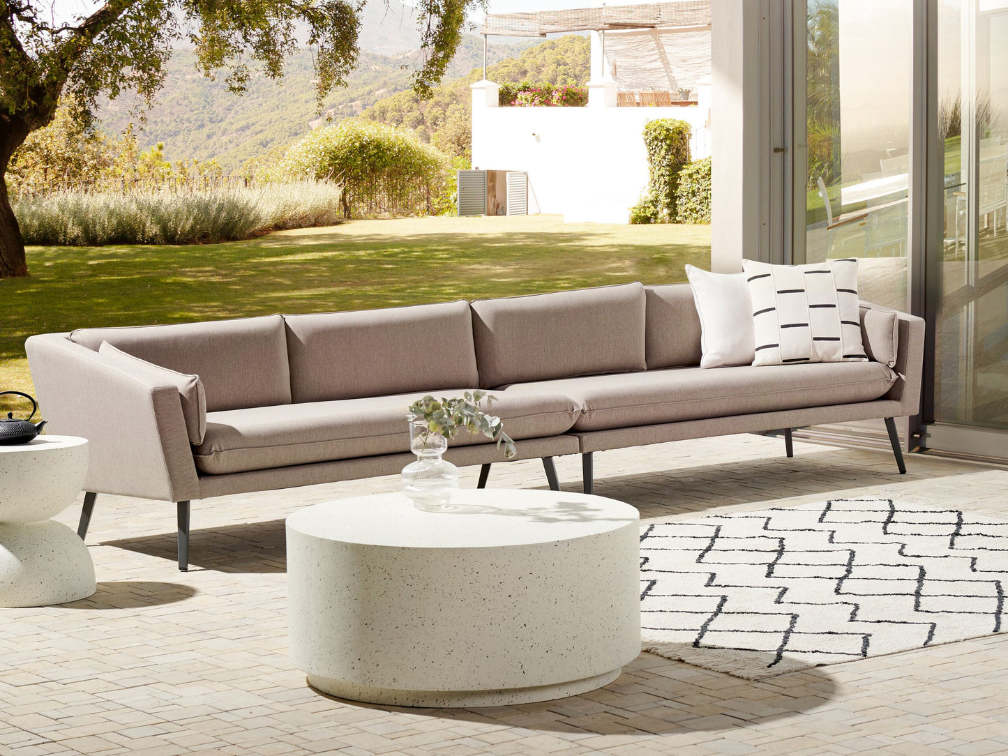 Gartensofa 4-Sitzer LORETELLO Beige