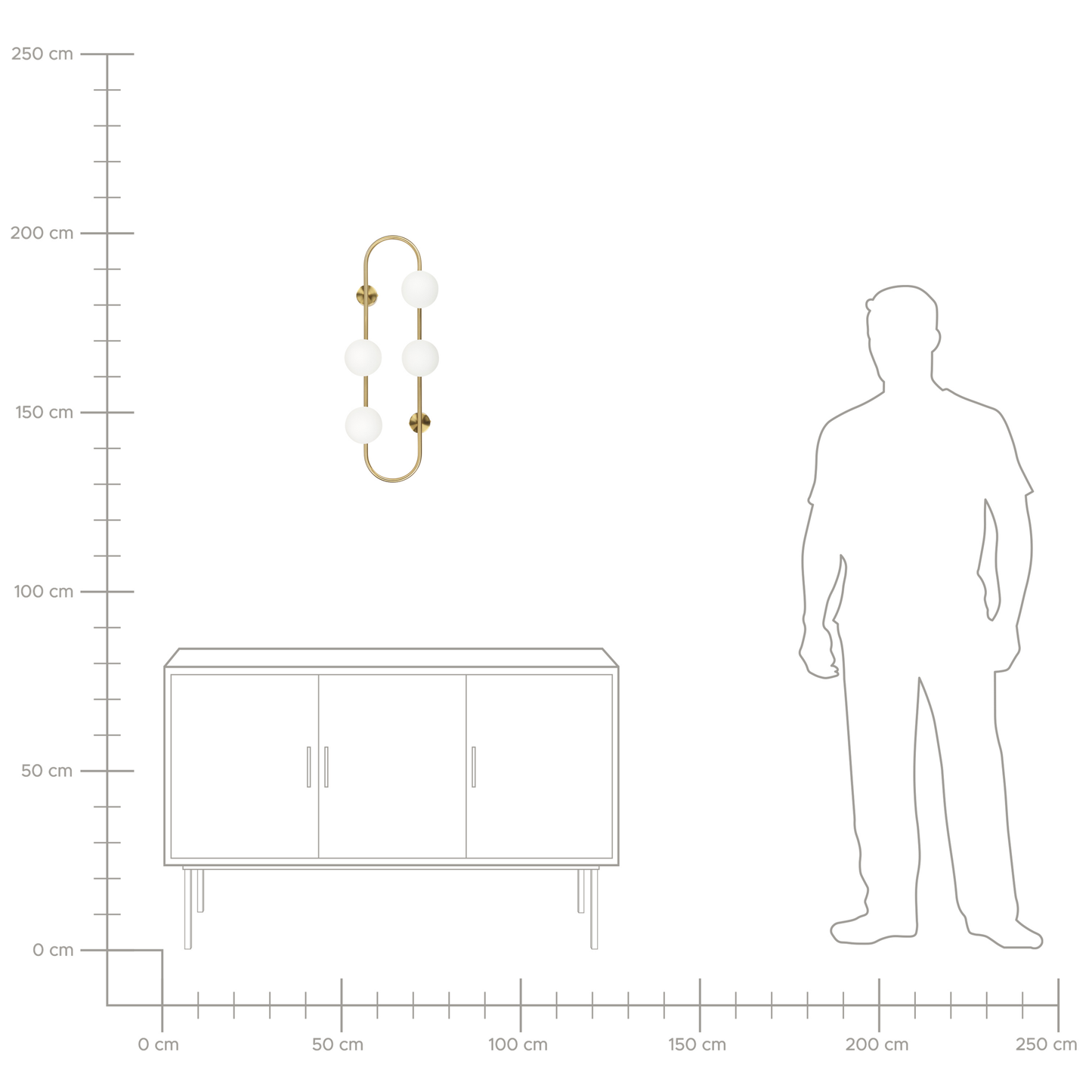 Wandlampe YANGO Metall Gold