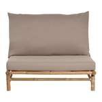 Lounge Set mit Tisch 2-Sitzer TODI Bambusholz Taupe