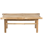 Lounge Set mit Tisch 2-Sitzer TODI Bambusholz Cremeweiss