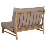 Set mit 2 Stühlen und Sitzkissen TODI Bambusholz Taupe
