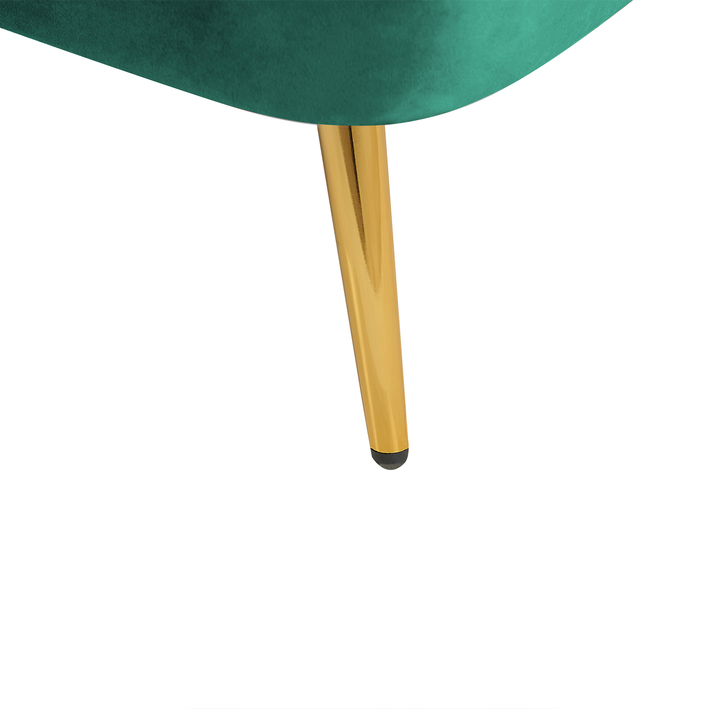 Chaiselongue Samtstoff smaragdgrün rechtsseitig ALLIER