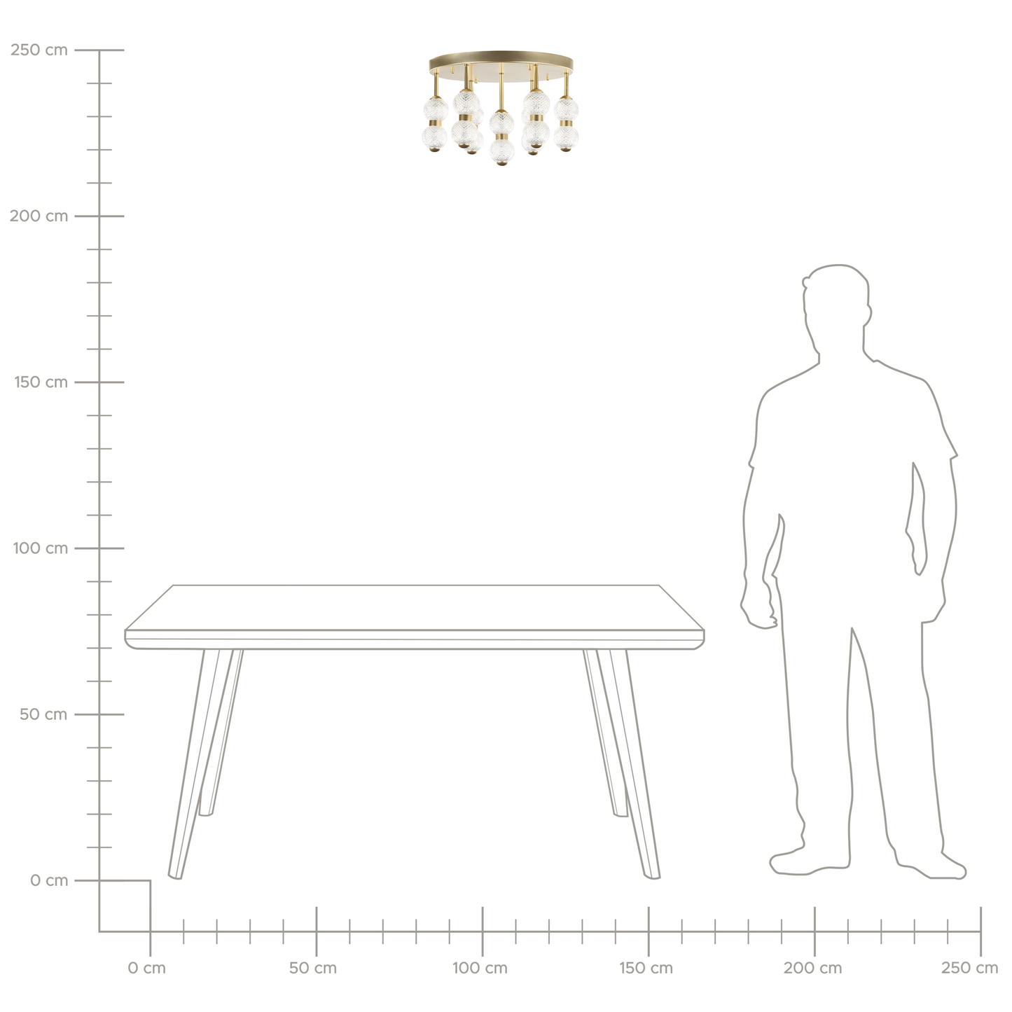 Deckenlampe YOWAKA Metall Gold
