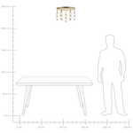 Deckenlampe YOWAKA Metall Gold