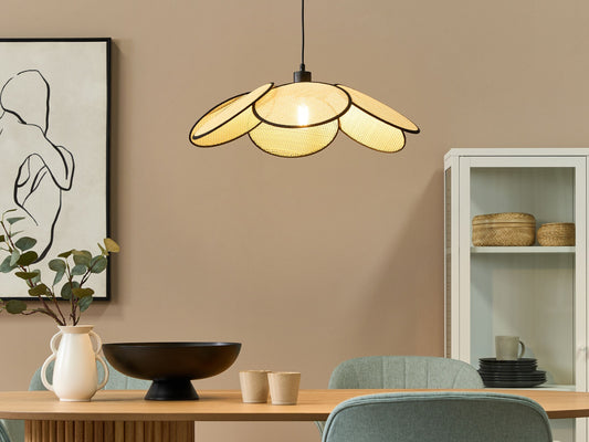 Hängelampe MEROO Papier Naturfarben