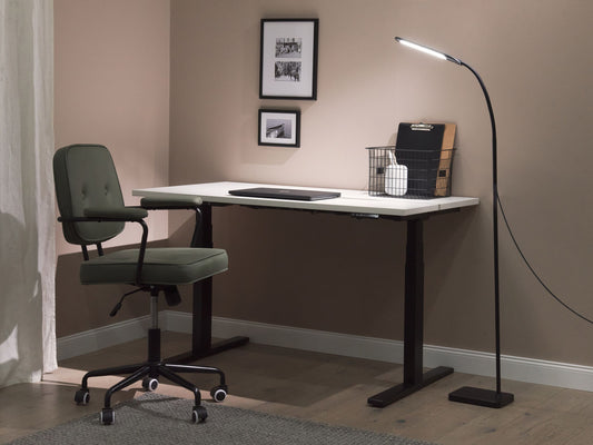 LED Stehlampe NORMA mit Dimmer Metall Schwarz