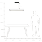 Hängelampe Metall schwarz integriertes LED-Licht HENRY