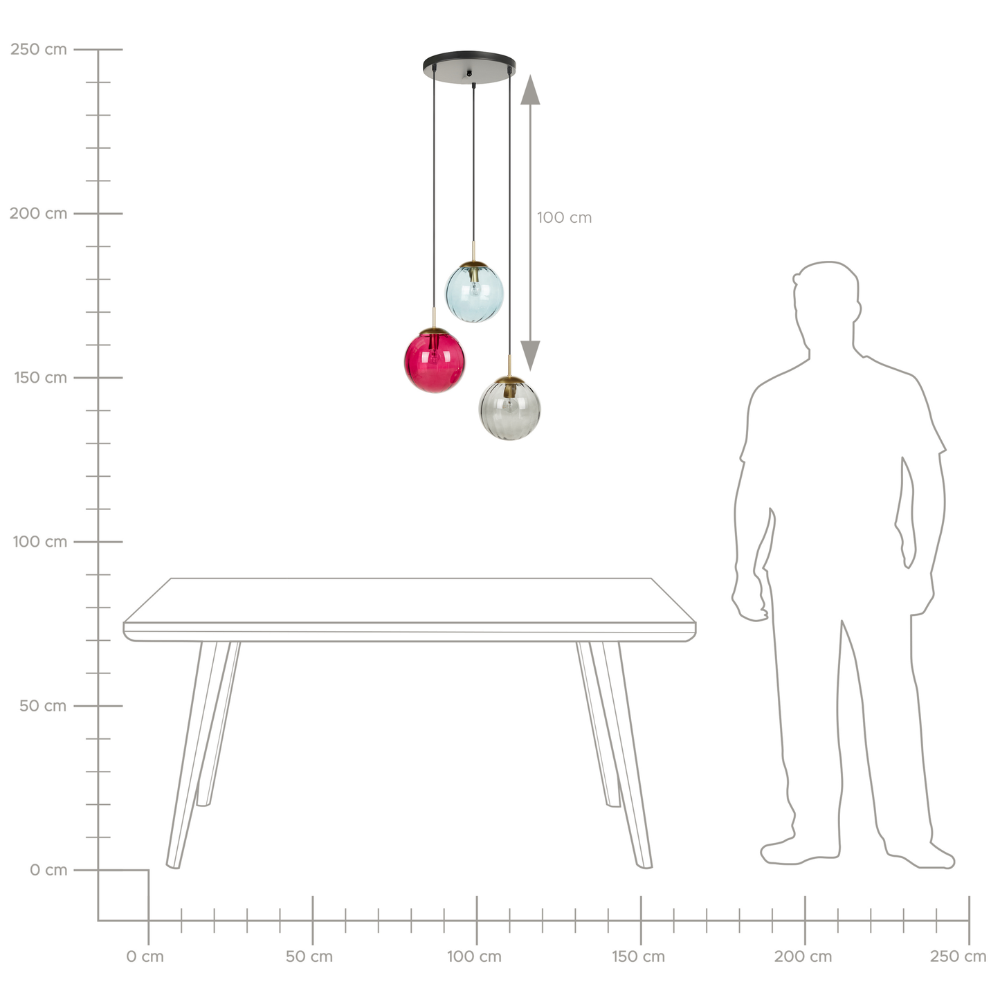 Hängelampe KANGAROO Metall Bunt