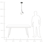 Hängelampe WAPITI Glas Schwarz