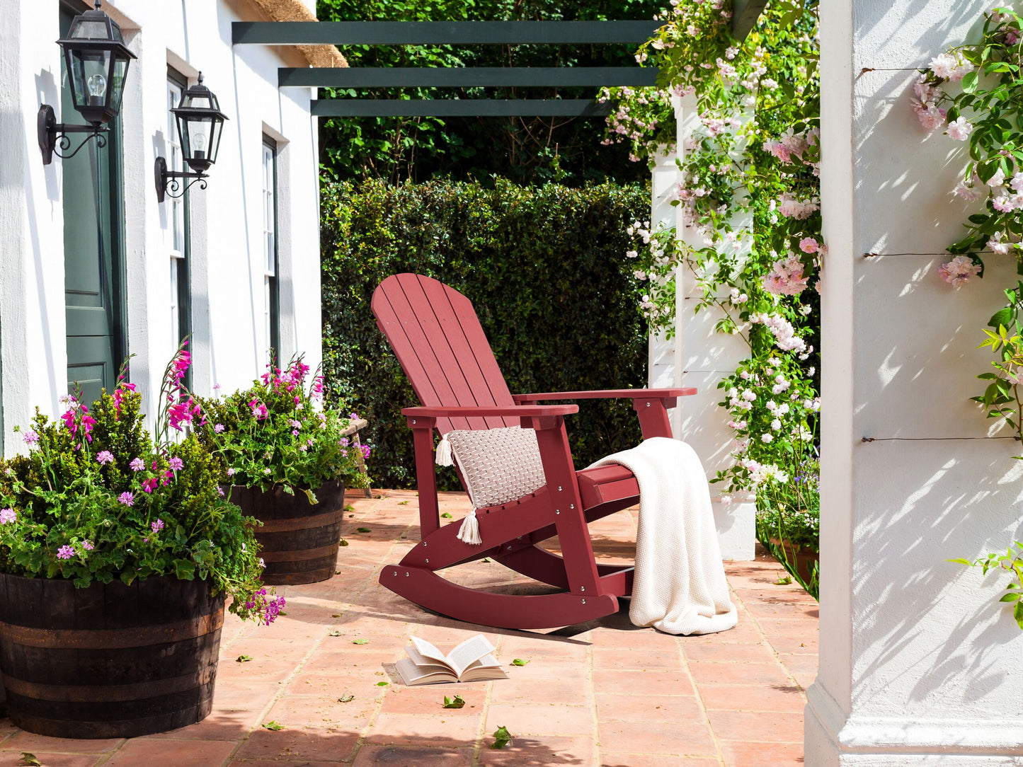 Garten-Schaukelstuhl ADIRONDACK Rot