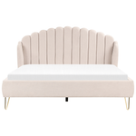 Bett mit Lattenrost Stoff AMBILLOU 180 x 200 cm Hellbeige