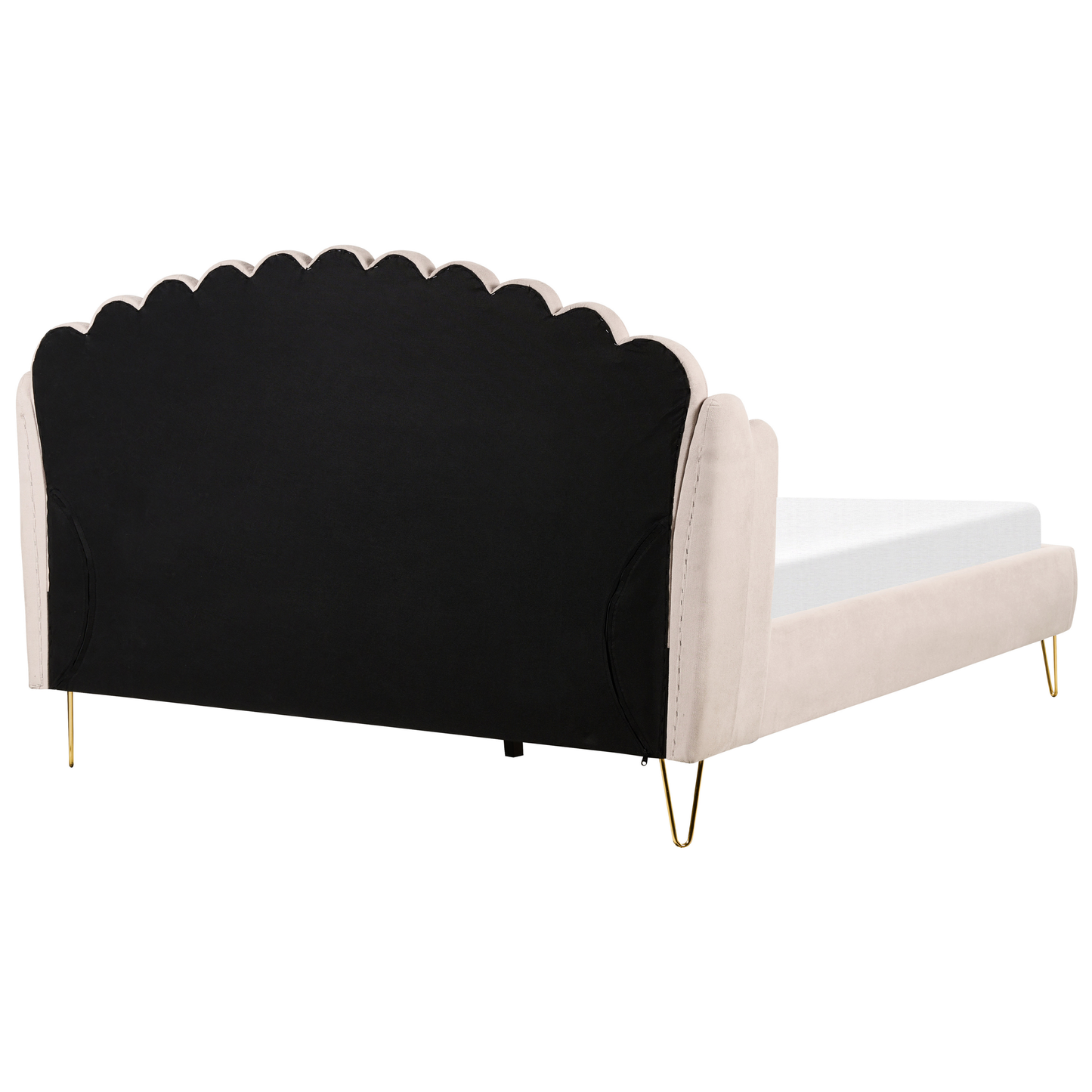 Bett mit Lattenrost Stoff AMBILLOU 180 x 200 cm Hellbeige