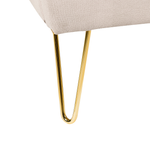 Bett mit Lattenrost Stoff AMBILLOU 180 x 200 cm Hellbeige