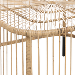 Garten Beistelltisch Rattan natürlich quadratisch 67 x 67 cm CESENATICO