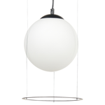 Hängelampe TOBINS Glas Schwarz