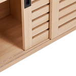 Sideboard heller Holzfarbton 3 Türen 160 x 40 x 75 cm RANDA