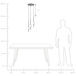Hängelampe LED Metall schwarz 3-flammig SHANNON