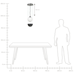 Hängelampe TOBINS Glas Schwarz