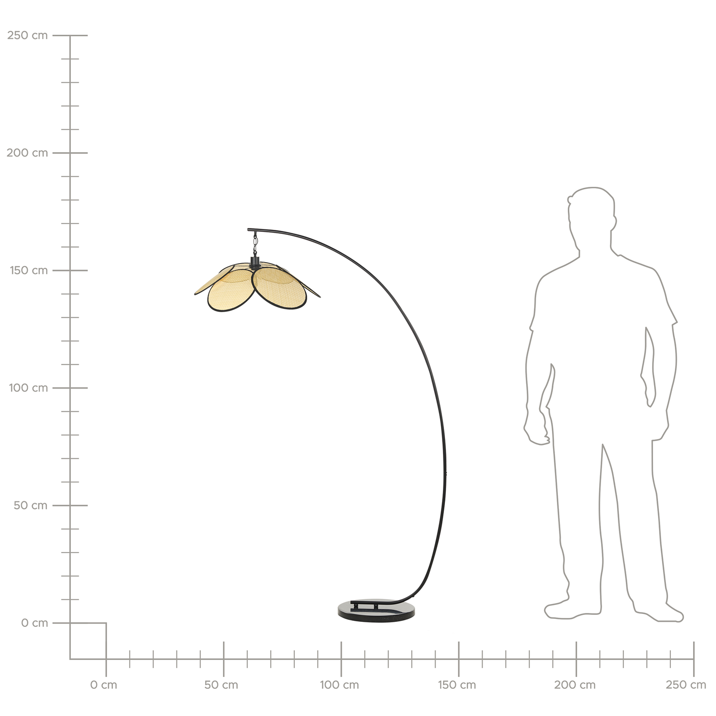 Stehlampe MERRICA Metall Schwarz