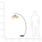 Stehlampe MERRICA Metall Schwarz