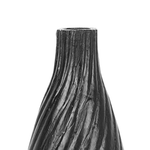 Terrakotta Dekovase 45 cm Schwarz Silber FLORENTIA