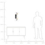 LED Wandlampe HENRY Metall Schwarz