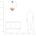 Hängelampe CHAMBO Papier Naturfarben