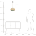Hängelampe PALBRA Papier Naturfarben