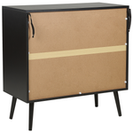 Kommode mit 3 Schubladen OPOCO 80 cm Schwarz