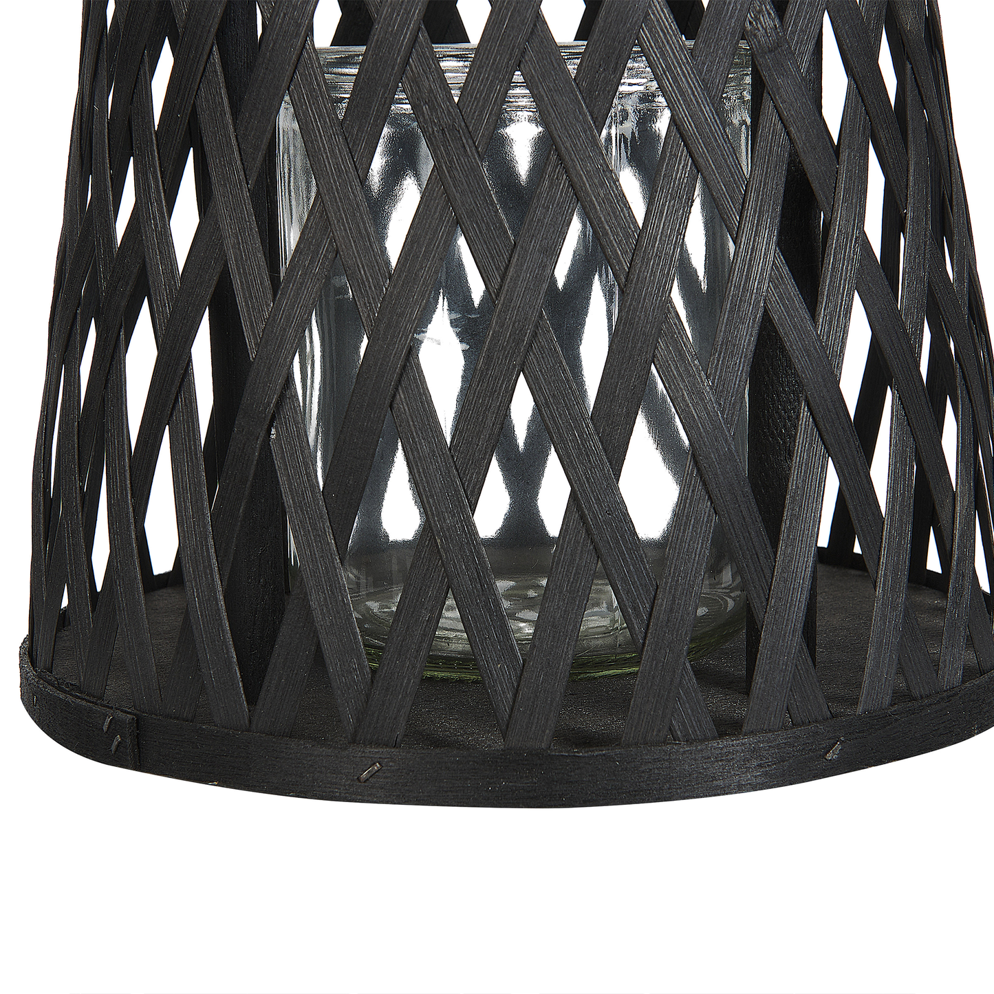 Laterne MACTAN Holz 38 cm Schwarz