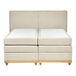 Boxspringbett mit Stauraum Stoff DYNASTY 160 x 200 cm Beige