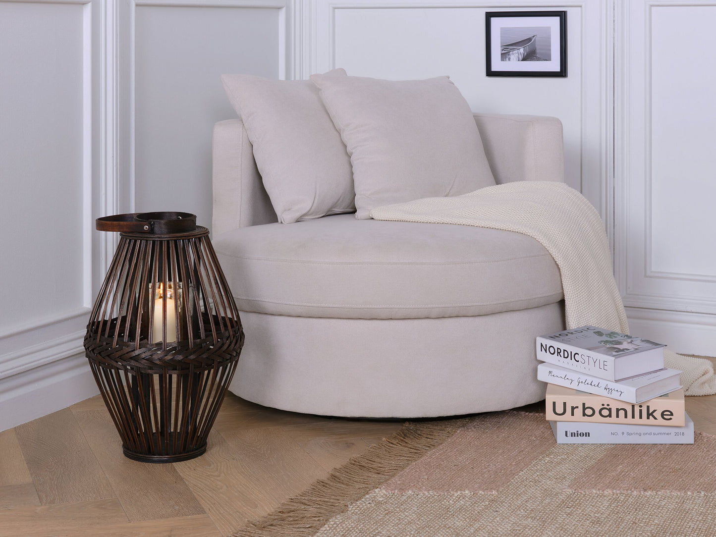 Laterne PANAT Holz 43 cm Dunkelbraun