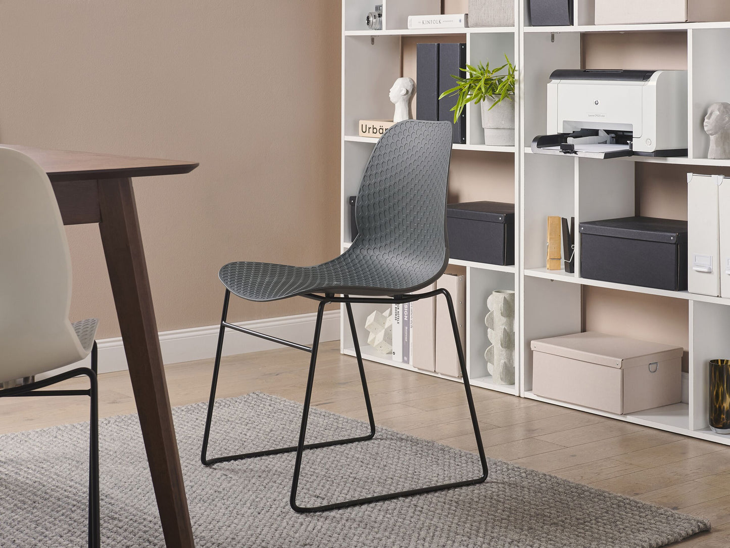 Esszimmerstuhl 4er Set PANORA Dunkelgrau