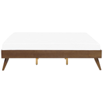 Bett mit Lattenrost BERRIC 180 x 200 cm Dunkle Esche