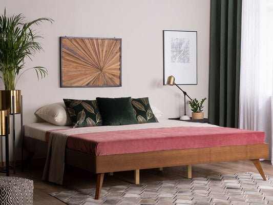 Bett mit Lattenrost BERRIC 180 x 200 cm Dunkle Esche