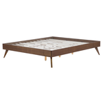 Bett mit Lattenrost BERRIC 160 x 200 cm Dunkle Esche